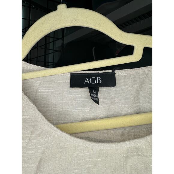 AGB Peasant Top with Pom Pom Detail Women's Size M - Picture 4 of 4